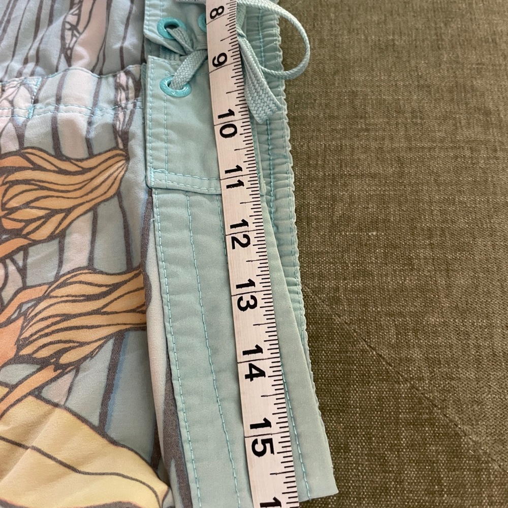 Heather brown rare Light Blue art print Board Shorts - Picture 4 of 4